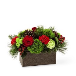 The Christmas Cabin Bouquet from Clifford's where roses are our specialty